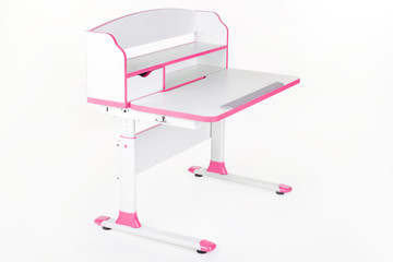 pink school desk