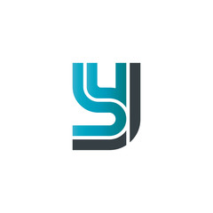 Initial Letter BY Y Isolated Design Logo