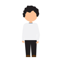 Father standing. Icon with flat color vector.