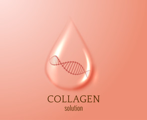 Collagen drop vector background. EPS10