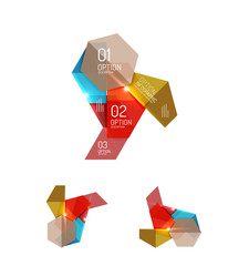 Abstract paper geometric infographic templates