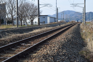 Naklejka premium 羽越本線の線路