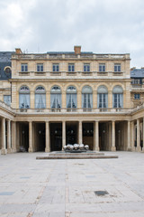 Fototapeta na wymiar Paris, place of Palais-Royal, in winter