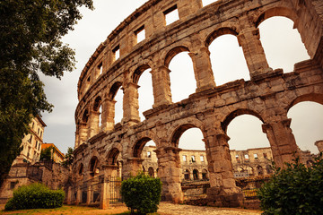 ancient arena in Pula, Croatia