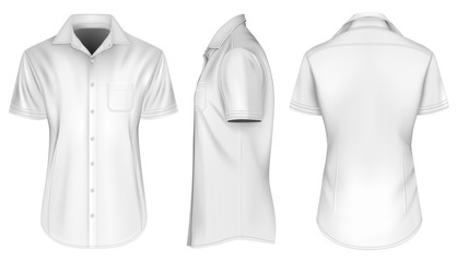 Mens short sleeve shirts with open collar