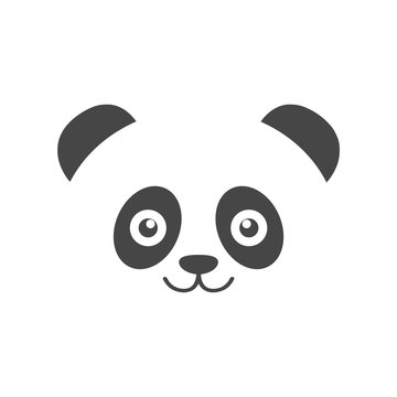 Panda head icon - vector illustration