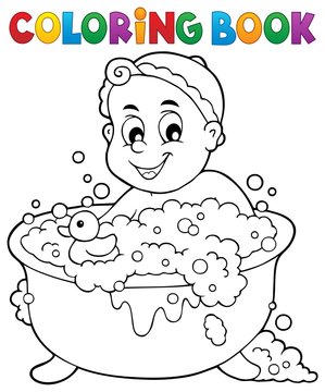 Coloring book baby theme image 3