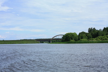 River turn before the bridge 