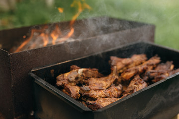 Grilled smoked barbecue.