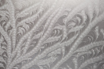 A beautiful pattern created by frost on glass