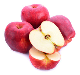 Half apple isolated on white background