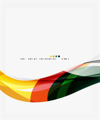 Fototapeta premium Modern geometric wavy shapes on light