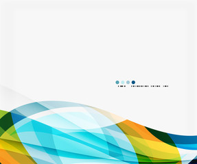 Colorful elegant wave creative layout