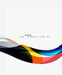 Colorful elegant wave creative layout