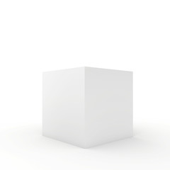 Naklejka premium Blank box on white background. 3d render.
