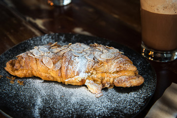 Freshly Croissant baked traditional bread