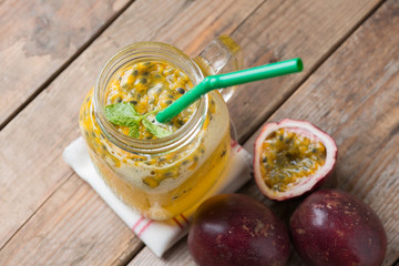 Passion fruit smoothie.