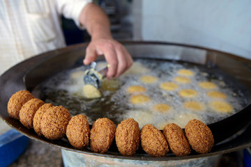 Cooking Falafel in South Lebanon.