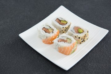 Sushi on tray 
