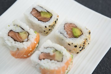 Sushi on tray 
