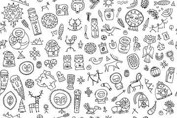 Tribal ethnic elements, seamless pattern for your design