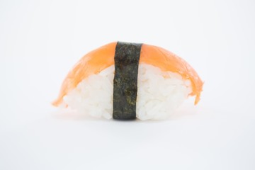 Sushi roll on white background