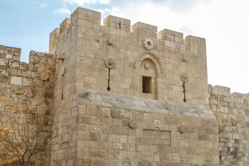 Herod's Gate, Flowers Gate in Jerusalem, Israel