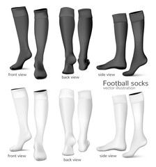 Football socks vector illustrations