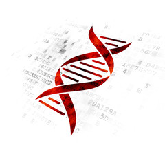 Science concept: DNA on Digital background