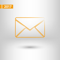 Envelope Mail icon, vector illustration. Flat design style