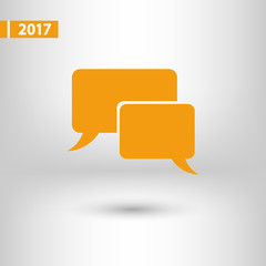 Naklejka premium Speech bubble icons black icon, vector illustration. Flat design style