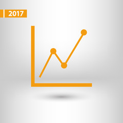 Infographic, chart  icon, vector illustration. Flat design style