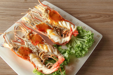 Grilled Giant River Prawn