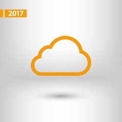  cloud icon, vector illustration. Flat design style