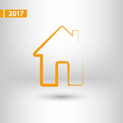 house icon, vector illustration. Flat design style