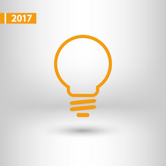 Light bulb  icon, vector illustration. Flat design style