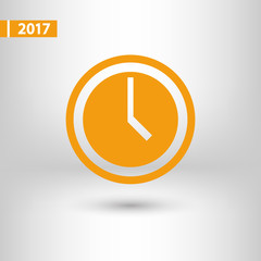 clock icon, vector illustration. Flat design style