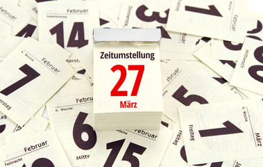 Zeitumstellung 27. M&auml;rz
