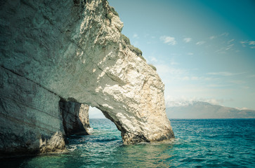 Fototapeta premium Blue caves in Zakynthos, Greece