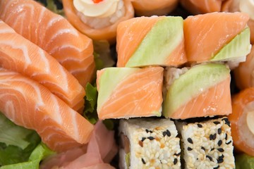  Close-up of assorted sushi