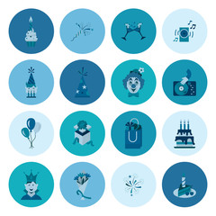 Happy Birthday Icons Set