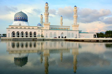 Kota Kinabalu Floating mosque in Sabah Borneo, Malaysia