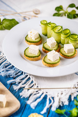 Healthy mini sandwiches