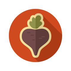 Beet flat icon. Vegetable vector