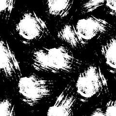 Vector seamless pattern, tile with inc splash, blots, smudge and brush strokes. Grunge endless template for web background, prints, wallpaper, surface, wrapping, repeat elements for design.