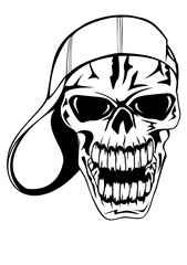 skull in cap