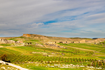 Obraz premium Wonderful view of the valley from the mountains in Tunisia