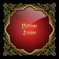 Vintage floral frame