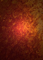 Rusty iron sheet texture bright red ocher color, macro, close up. Rust is a hydrated iron oxide