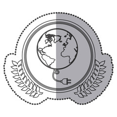 symbol eco plant environment care image, vector illustration